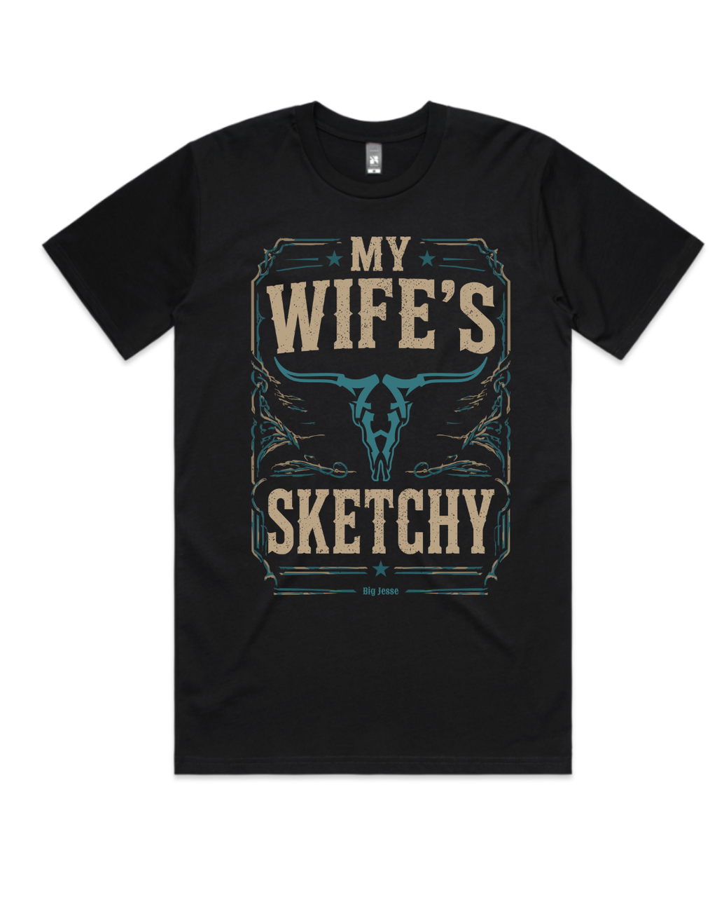 My Wife's Sketchy T-Shirt | Combed Cotton Graphic Tee | Big Jesse