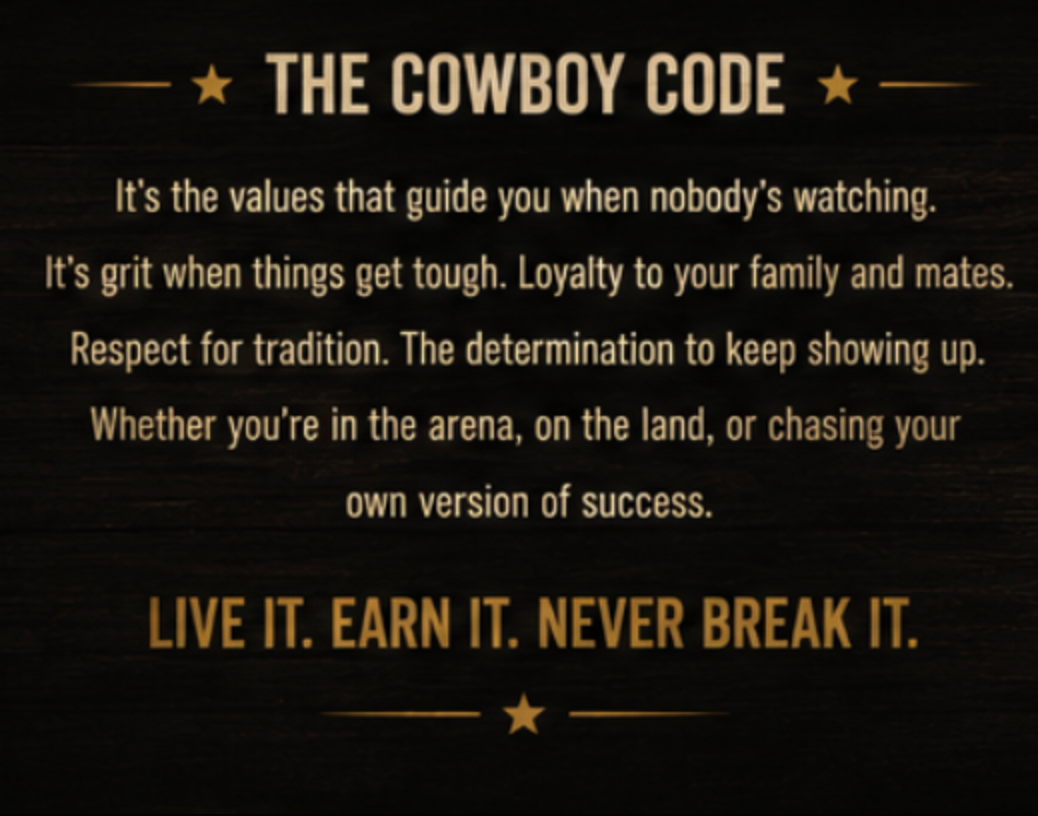 Cowboy Code Cap | Seamless 2-Panel Stretch Fit | Big Jesse
