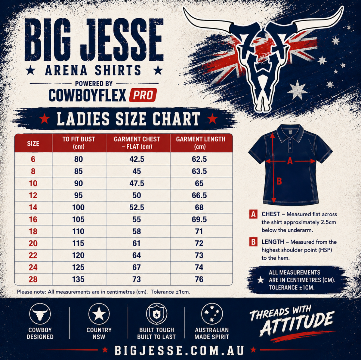 Big Jesse Signature Arena Shirt powered by CowboyFlex Pro | Ladies