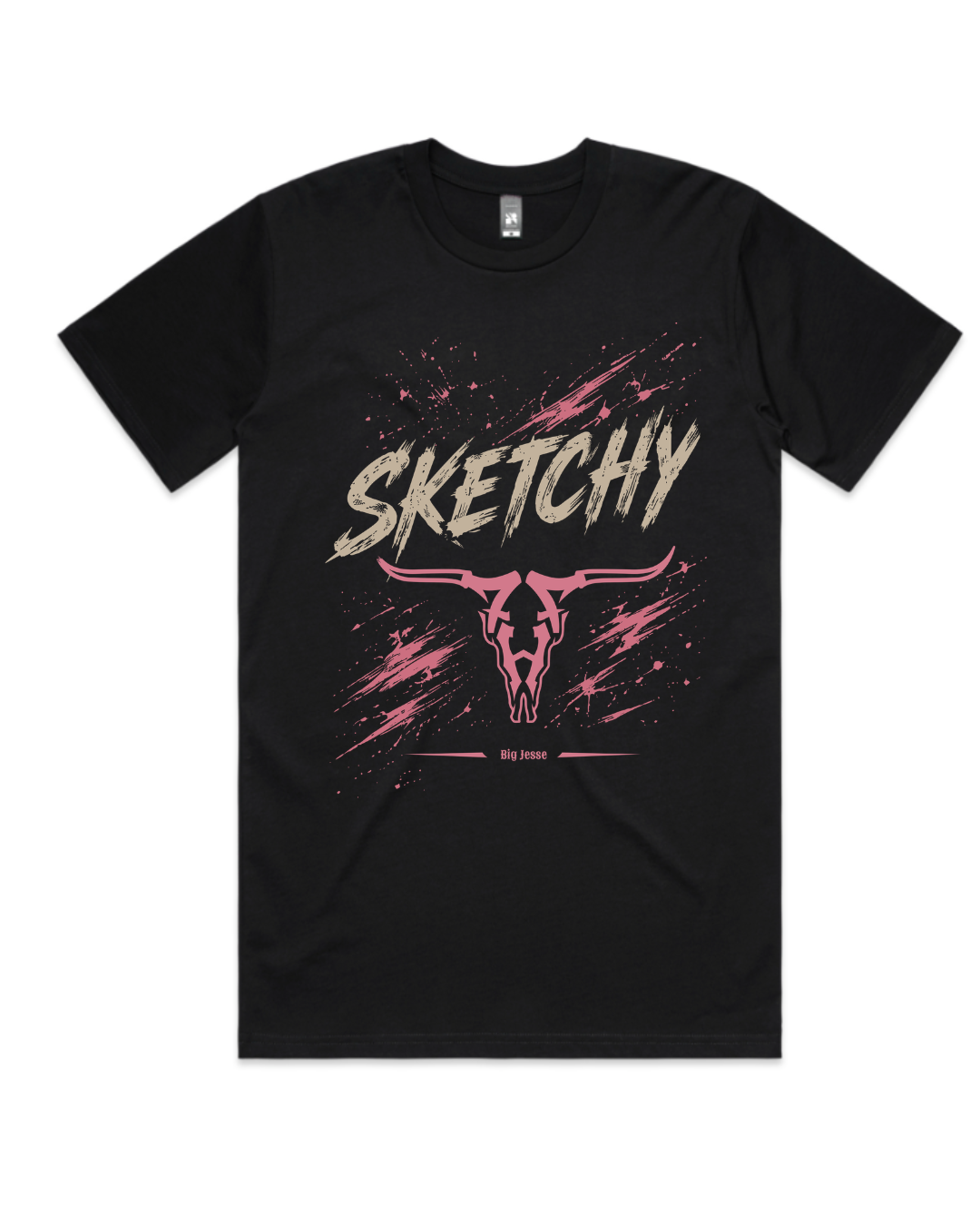 Sketchy Mens T-Shirt | Combed Cotton Graphic Tee | Big Jesse