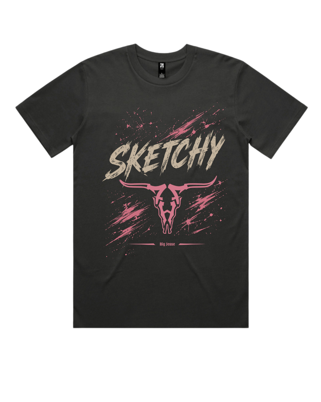 Sketchy Mens T-Shirt | Combed Cotton Graphic Tee | Big Jesse