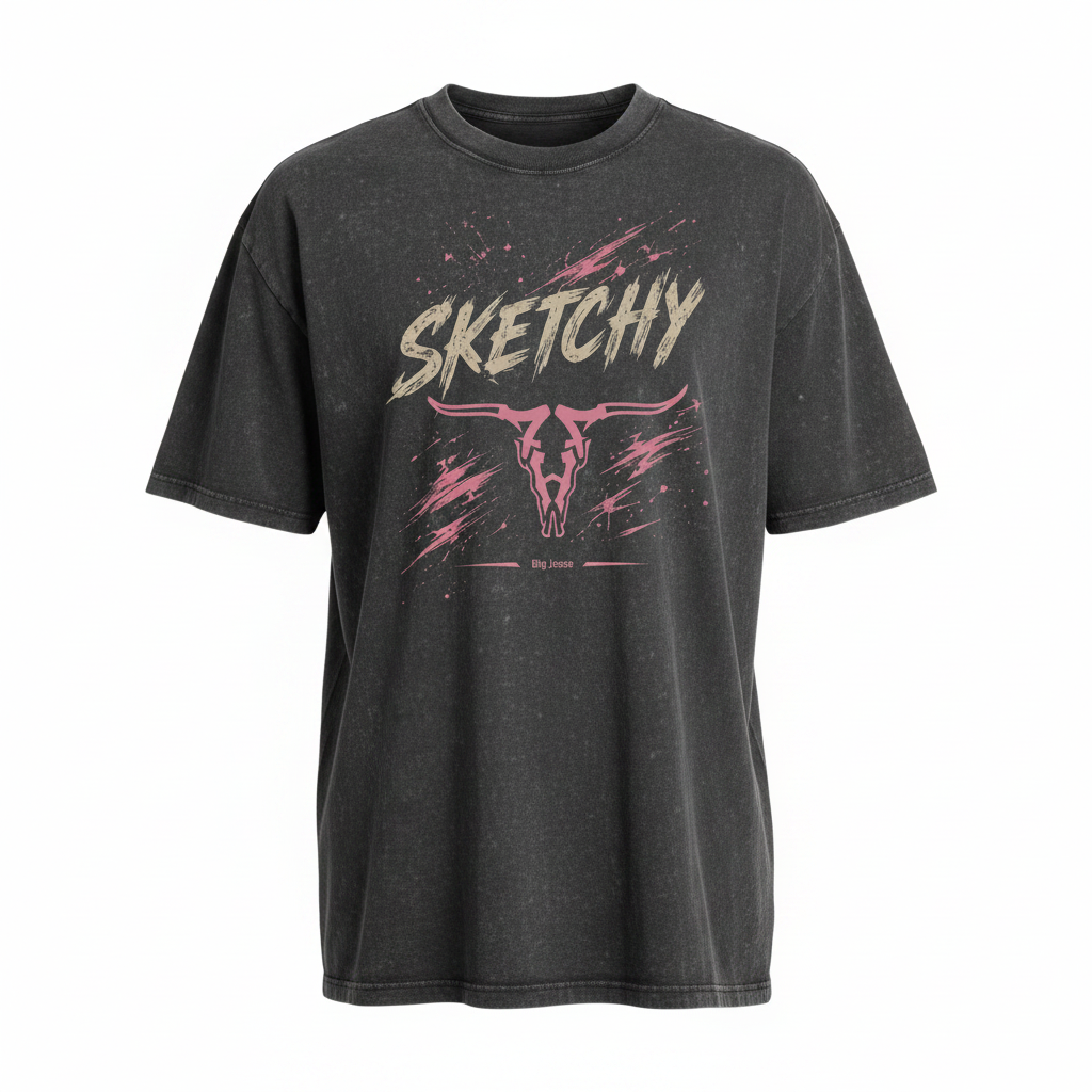 Sketchy Mens T-Shirt - White Background